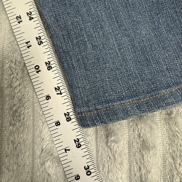 VTG Tommy Hilfiger Jeans Y2K Womens 34x28 Straight Floral Embroidered Blue Denim - Picture 7 of 8